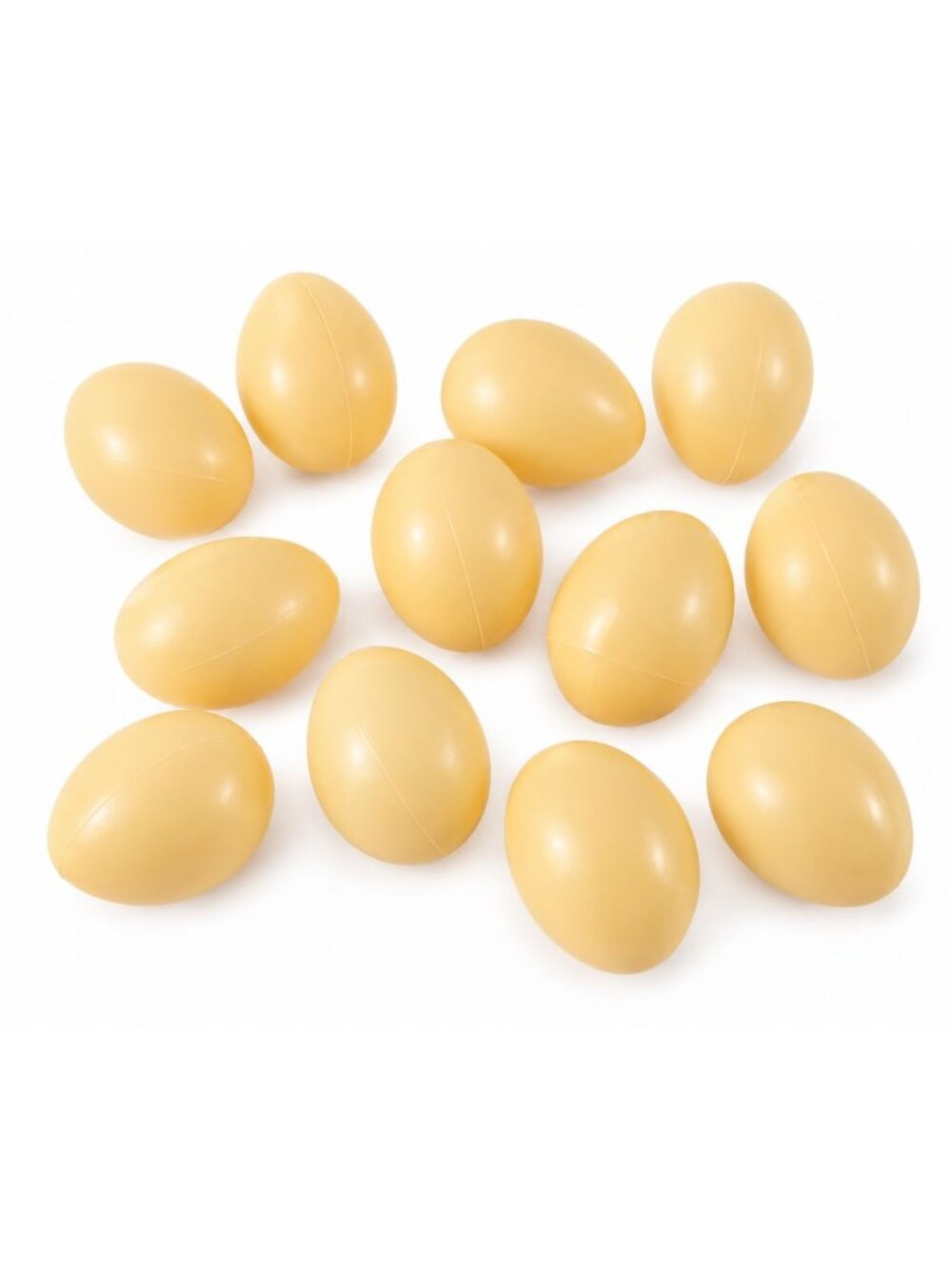 Brown Plastic Chicken Eggs Set of 12, 2 Inch Faux Eggs Farmhouse Wreaths, Nests,